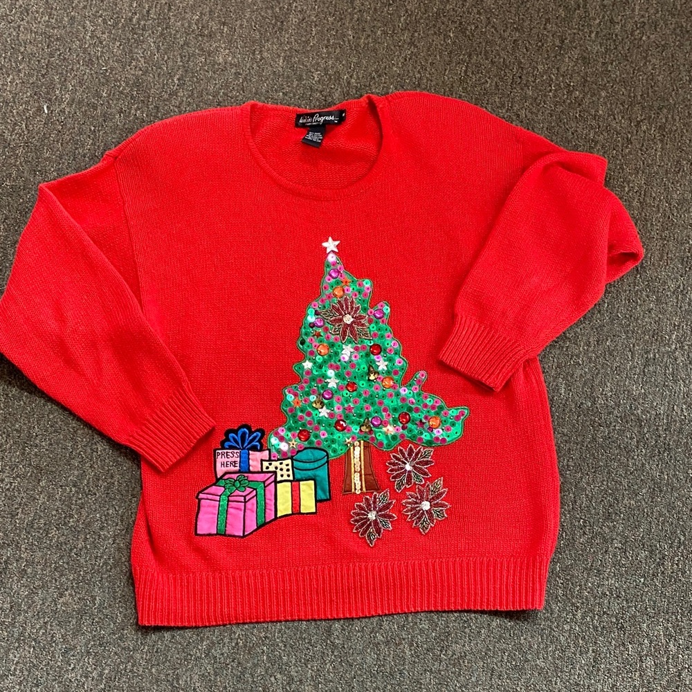 Vintage Christmas Tree Sweater
